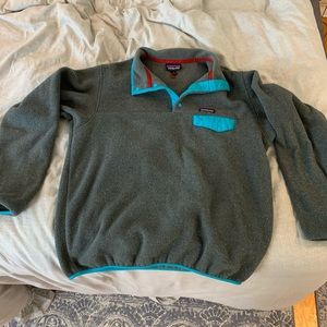 Blue and gray Patagonia fleece